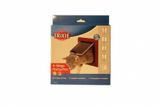 Dvířka kočka plast Hnědá 4P Freecat DeLuxe Trixie