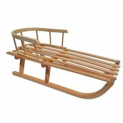 Sáně celodřevěné 86x28x45 opěrka