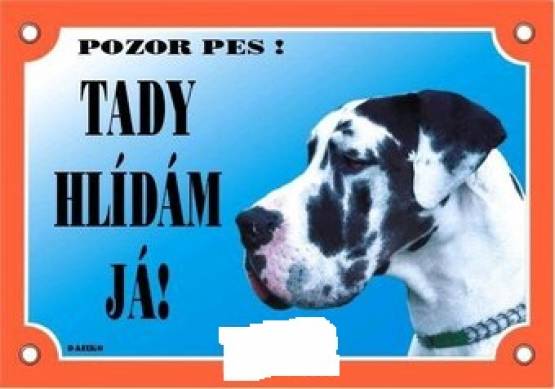 Cedulka - Něm.Doga harlekýn
