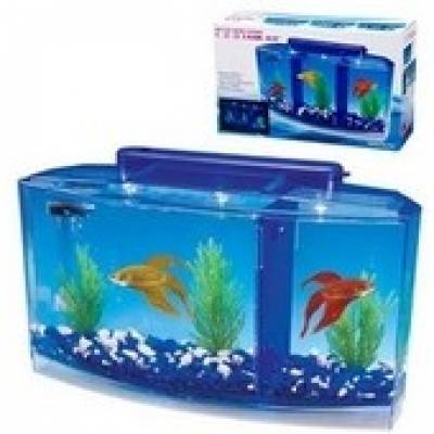 Penn Plax Akvárium Deluxe pro bojovnice 2,7l+ LED osvětlení