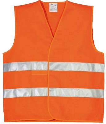 Výstražná reflexní vesta - oranžová ČSN EN 471 AUTO VESTA