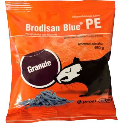 Brodisan Blue granule k hubení hlodavců 150g