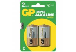 Baterie C malé mono 1,5V SUPER alkalická LR14 GP/blistr 2ks