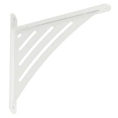 Konzola s děrovanou trojúhelníkovou vzpěrou 194x200x26 bílá