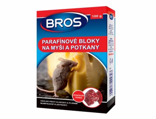 BROS-parafínové bloky100g na myši a potkany