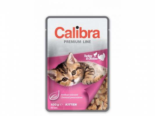 Calibra Cat kapsa Premium Kitten 100g Turkey+Chicken