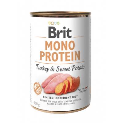 Brit Dog konzerva Mono Protein Turkey+Sweet Potato 400g