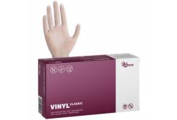 Vinylové rukavice nepudrované 100ks bílé transparentní vel.M