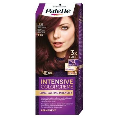 Palette barva na vlasy intenzivní tmavě červená RF3 4-88