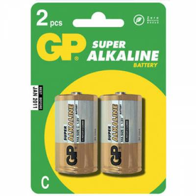 Baterie C malé mono 1,5V SUPER alkalická LR14 GP/blistr 2ks