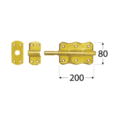 W0 200 Zátrč s kulatým jezdcem 200x80mm