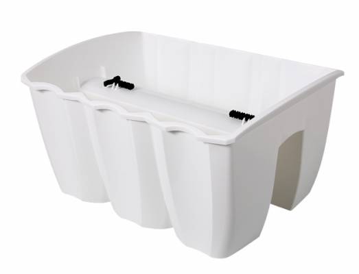 Truhlík CROWN 39x28cm na zábradlí bílý