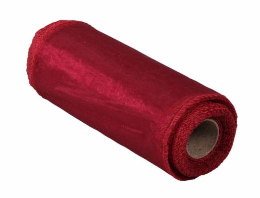 Stuha obšitá organza š15cm 9m 44 tmavě červená