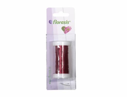 Růžový dekorační drát dekorační Cu 50g 0,3mm - cívka