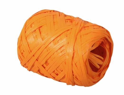 Stuha Rafia 12,5mm 20m vajíčko oranžová