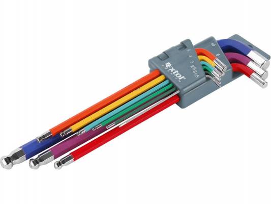 L-klíče imbusy prodl.barev.,sada 9ks 8819315