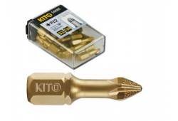 Hroty sada 20ks, (+) PH 3x25mm, titan, KITO Shark