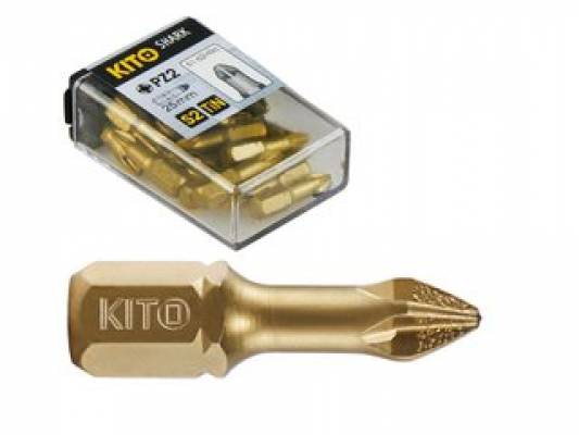 Hroty sada 20ks, (+) PH 3x25mm, titan, KITO Shark
