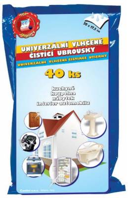 Ubrousky čistící vlhčené 40ks univerzální 