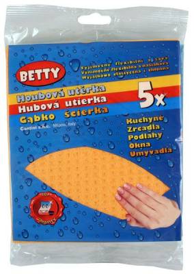 Houbová utěrka BETTY 16x18cm, sada 5ks