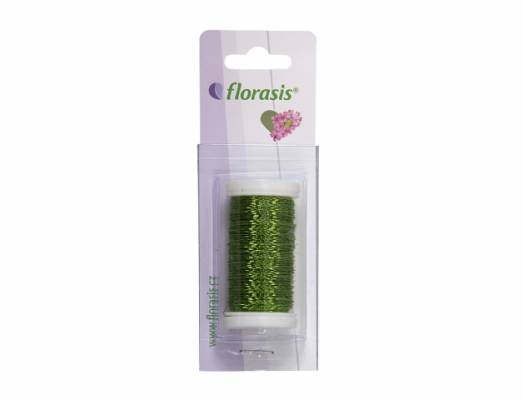 Drát dekorační Cu 50g 0,3mm lakovaný, pistáciový, cívka