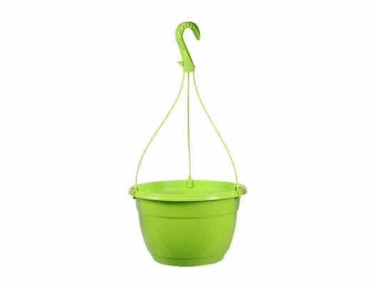 Květináč závěsný COLOR d25cm, zelený lesk
