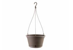Květináč závěsný AIR d29cm + podmiska 6L hnědá