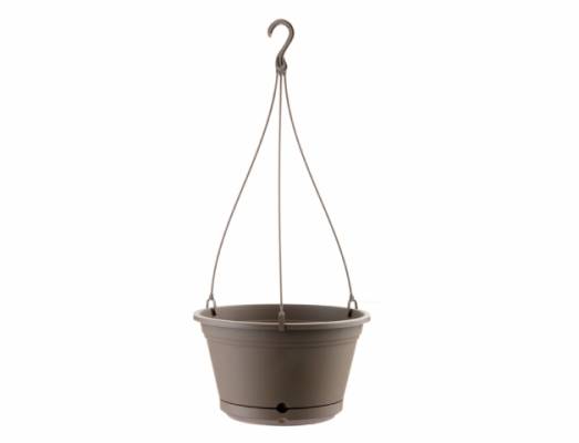 Květináč závěsný AIR d29cm + podmiska 6L hnědá