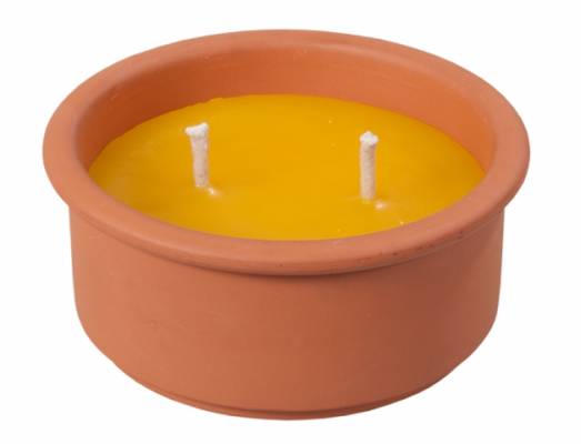Svíčka CITRONELA d15x7h miska+2knot 400g
