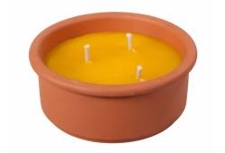 Svíčka CITRONELA d18x8h miska+3 knoty 800g