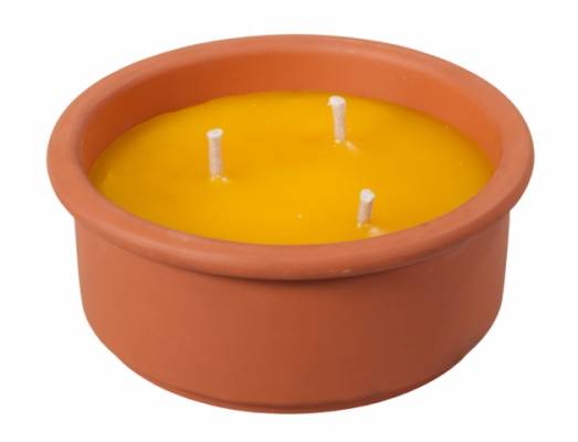 Svíčka CITRONELA d18x8h miska+3 knoty 800g