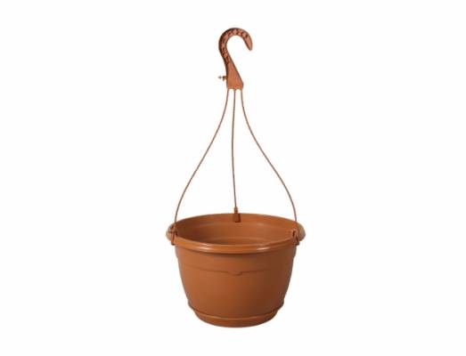 Květináč závěsný TEKU d25cm +podmiska, terakota lesk