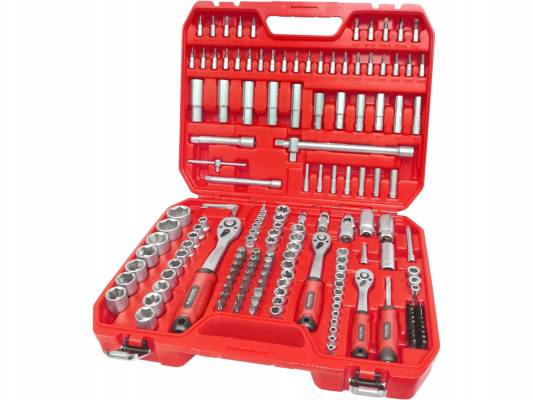 Hlavice nástrčné, sada 172ks, 1/4", 3/8" a 1/2", CrV, EXTOL PREMIUM, 8818346 