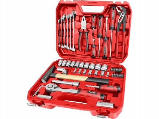 Sada nářadí 55ks, 1/4", 1/2", CrV, EXTOL PREMIUM, 8818420