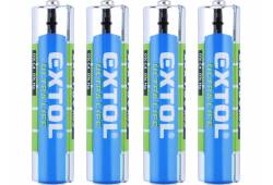 Baterie zink-chloridové, 4ks, 1,5V AAA EXTOL