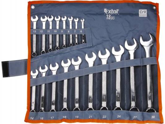 EXTOL PREMIUM klíče očkoploché, sada 18ks 6734
