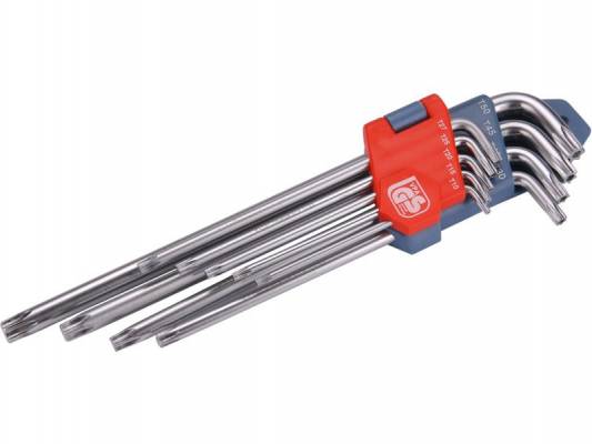 Klíče TORX CrV prodloužené, sada 9ks