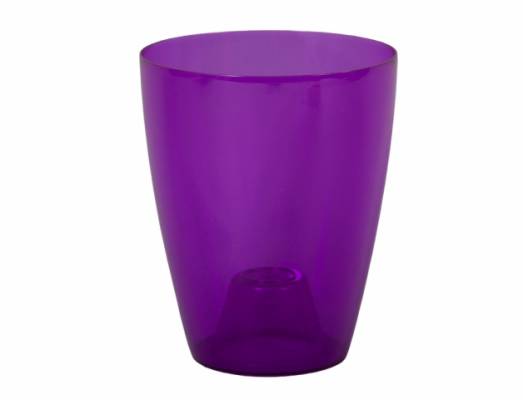 Obal ORCHIDEA LAKY EXTRA d12cm, plastový, transparentní fialová