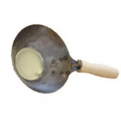 Naběračka s dřevěnou rukojetí OCEL 16cm