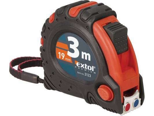 EXTOL PREMIUM metr svinovací, 5m, šířka pásku 19mm 3125