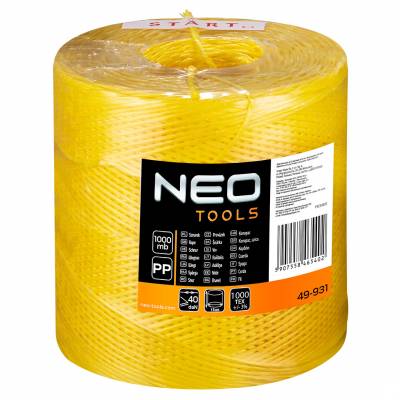 Provázek PP 1000m žlutý NEO tools