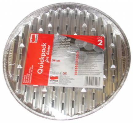 Grilovací tácky kulaté 34cm - 2ks