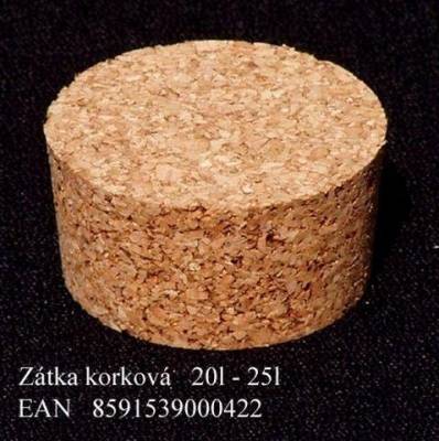 Zátka 20,25l 24x38/34 kork.(P)
