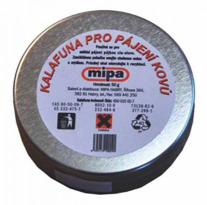 Kalafuna pájecí 50g - plechová krabička 4X098