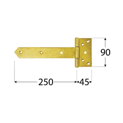 ZB 250  Závěs brankový 250x45x90x35x3,0mm