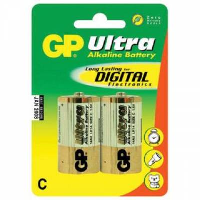 Baterie C malé mono 1,5V ULTRA alkalická LR14 GP/blistr 2ks (B1931)
