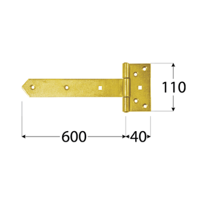 ZBW 600  Závěs brankový 600x65x110x40x4,0mm 