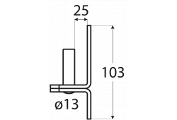 CP 13/25  držák čepu d 13mm/25mm