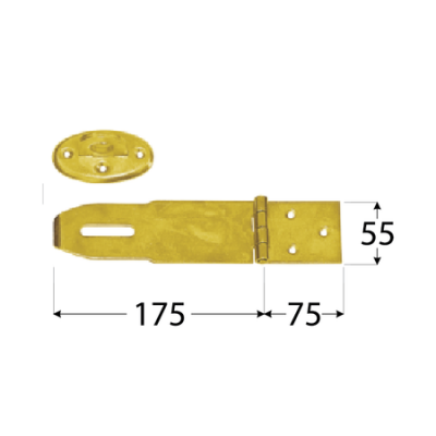 ZZK 75  Závěs zamykací krytý 175x75x55x2,0mm