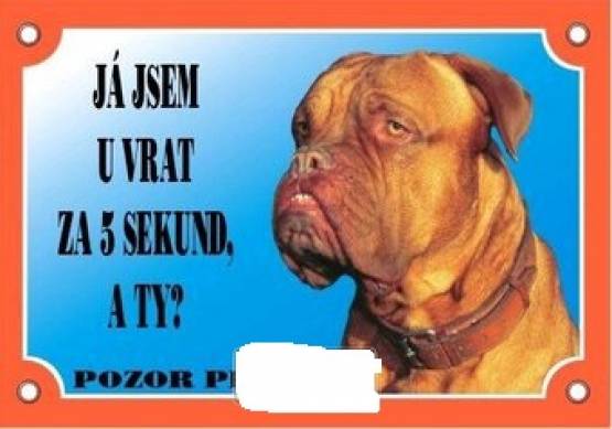 Cedulka - Bordeauxská Doga